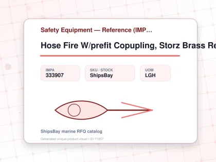 Hose Fire W/prefit Copupling, Storz Brass Red 75mmx15mtr - Safety Equipment — Reference (IMPA) - IMPA 333907 - UOM LGH