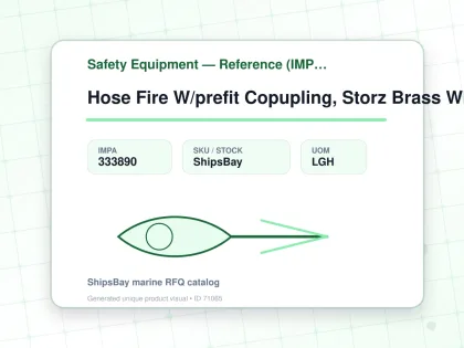 Hose Fire W/prefit Copupling, Storz Brass White 52mmx30mtr - Safety Equipment — Reference (IMPA) - IMPA 333890 - UOM LGH