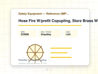 Hose Fire W/prefit Copupling, Storz Brass White 75mmx20mtr - Safety Equipment — Reference (IMPA) - IMPA 333896 - UOM LGH