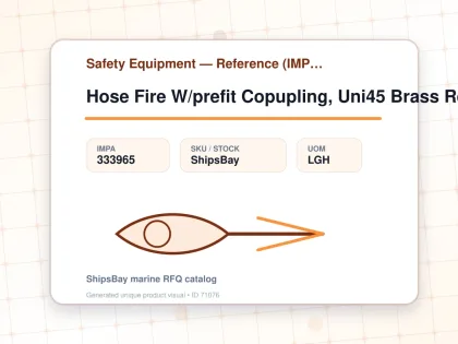 Hose Fire W/prefit Copupling, Uni45 Brass Red 45mmx20mtr - Safety Equipment — Reference (IMPA) - IMPA 333965 - UOM LGH