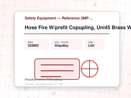 Hose Fire W/prefit Copupling, Uni45 Brass White 45mmx20mtr - Safety Equipment — Reference (IMPA) - IMPA 333962 - UOM LGH