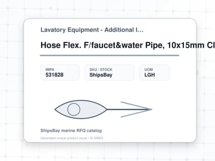 Hose Flex. F/faucet&water Pipe, 10x15mm Clip L:300mm - Lavatory Equipment - Additional Items - IMPA 531828 - UOM LGH