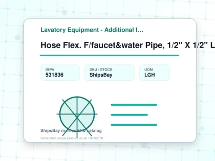 Hose Flex. F/faucet&water Pipe, 1/2" X 1/2" L:1000mm - Lavatory Equipment - Additional Items - IMPA 531836 - UOM LGH