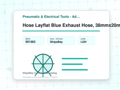 Hose Layflat Blue Exhaust Hose, 38mmx20mtr For Gas Freeing Fan - Pneumatic & Electrical Tools - Additional Items - IMPA 591563 - UOM LGH
