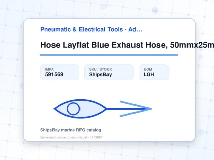 Hose Layflat Blue Exhaust Hose, 50mmx25mtr For Gas Freeing Fan - Pneumatic & Electrical Tools - Additional Items - IMPA 591569 - UOM LGH