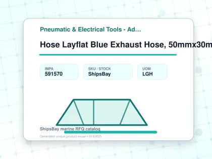 Hose Layflat Blue Exhaust Hose, 50mmx30mtr For Gas Freeing Fan - Pneumatic & Electrical Tools - Additional Items - IMPA 591570 - UOM LGH