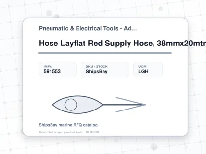 Hose Layflat Red Supply Hose, 38mmx20mtr For Gas Freeing Fan - Pneumatic & Electrical Tools - Additional Items - IMPA 591553 - UOM LGH
