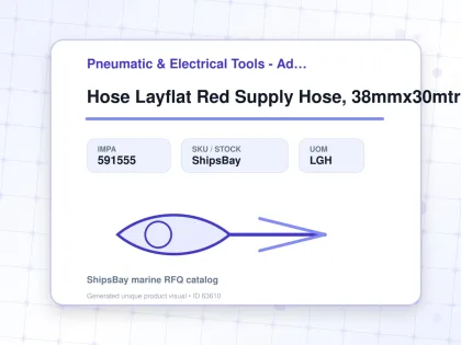 Hose Layflat Red Supply Hose, 38mmx30mtr For Gas Freeing Fan - Pneumatic & Electrical Tools - Additional Items - IMPA 591555 - UOM LGH