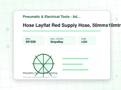 Hose Layflat Red Supply Hose, 50mmx10mtr For Gas Freeing Fan - Pneumatic & Electrical Tools - Additional Items - IMPA 591556 - UOM LGH