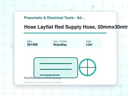 Hose Layflat Red Supply Hose, 50mmx30mtr For Gas Freeing Fan - Pneumatic & Electrical Tools - Additional Items - IMPA 591560 - UOM LGH