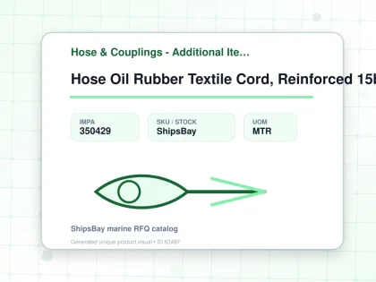 Hose Oil Rubber Textile Cord, Reinforced 15bar 12.5mm - Hose & Couplings - Additional Items - IMPA 350429 - UOM MTR