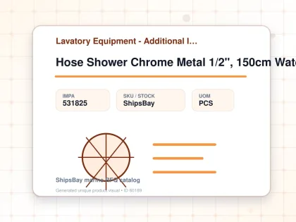 Hose Shower Chrome Metal 1/2", 150cm Waterline Sa210900 - Lavatory Equipment - Additional Items - IMPA 531825 - UOM PCS