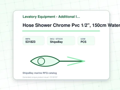 Hose Shower Chrome Pvc 1/2", 150cm Waterline Sa210300 - Lavatory Equipment - Additional Items - IMPA 531823 - UOM PCS