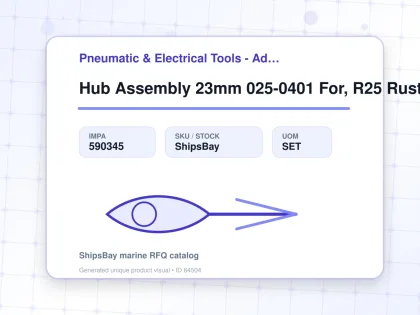 Hub Assembly 23mm 025-0401 For, R25 Rustibus Angle De-scaler - Pneumatic & Electrical Tools - Additional Items - IMPA 590345 - UOM SET