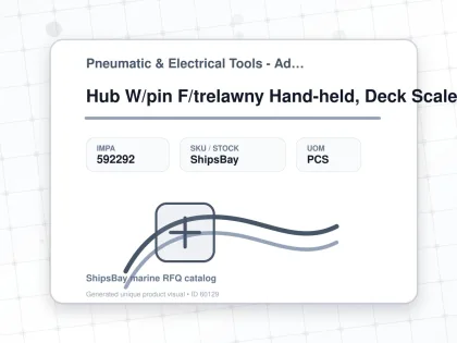 Hub W/pin F/trelawny Hand-held, Deck Scaler 4" Cutter 438.0409 - Pneumatic & Electrical Tools - Additional Items - IMPA 592292 - UOM PCS