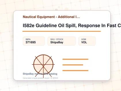 I582e Guideline Oil Spill, Response In Fast Current 2013 - Nautical Equipment - Additional Items - IMPA 371695 - UOM VOL