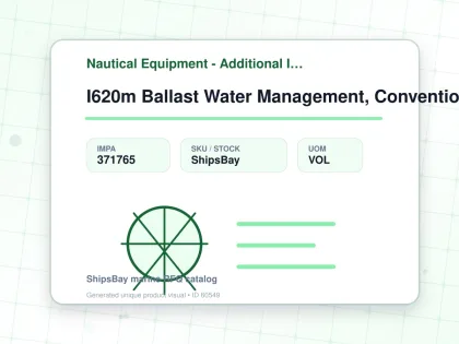 I620m Ballast Water Management, Convention 2004 - Nautical Equipment - Additional Items - IMPA 371765 - UOM VOL