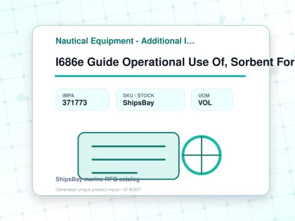 I686e Guide Operational Use Of, Sorbent For Spill Response - Nautical Equipment - Additional Items - IMPA 371773 - UOM VOL