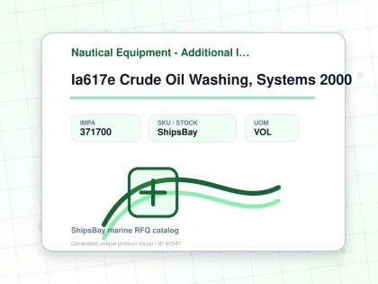 Ia617e Crude Oil Washing, Systems 2000 - Nautical Equipment - Additional Items - IMPA 371700 - UOM VOL