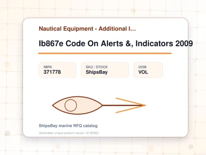 Ib867e Code On Alerts &, Indicators 2009 - Nautical Equipment - Additional Items - IMPA 371778 - UOM VOL