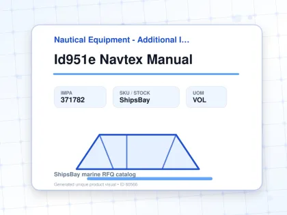 Id951e Navtex Manual - Nautical Equipment - Additional Items - IMPA 371782 - UOM VOL