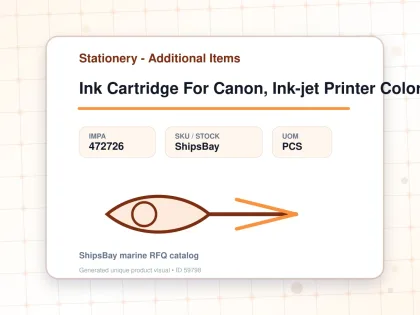 Ink Cartridge For Canon, Ink-jet Printer Color - Stationery - Additional Items - IMPA 472726 - UOM PCS