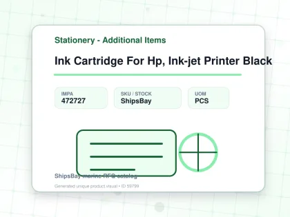 Ink Cartridge For Hp, Ink-jet Printer Black - Stationery - Additional Items - IMPA 472727 - UOM PCS