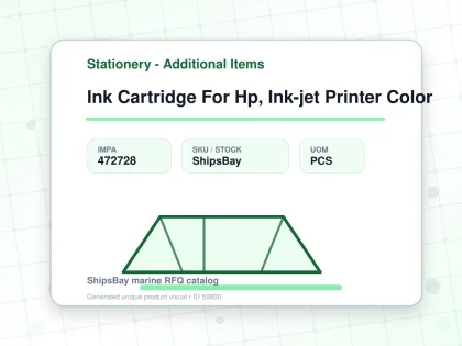 Ink Cartridge For Hp, Ink-jet Printer Color - Stationery - Additional Items - IMPA 472728 - UOM PCS
