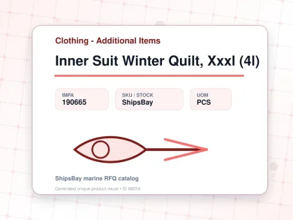 Inner Suit Winter Quilt, Xxxl (4l) - Clothing - Additional Items - IMPA 190665 - UOM PCS