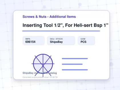 Inserting Tool 1/2", For Heli-sert Bsp 1" - Screws & Nuts - Additional Items - IMPA 696154 - UOM PCS