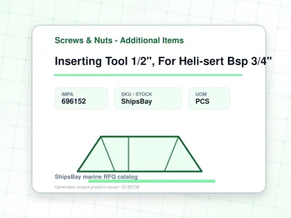Inserting Tool 1/2", For Heli-sert Bsp 3/4" - Screws & Nuts - Additional Items - IMPA 696152 - UOM PCS