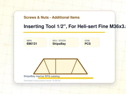 Inserting Tool 1/2", For Heli-sert Fine M36x3.0 - Screws & Nuts - Additional Items - IMPA 696131 - UOM PCS