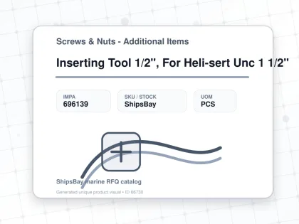 Inserting Tool 1/2", For Heli-sert Unc 1 1/2" - Screws & Nuts - Additional Items - IMPA 696139 - UOM PCS