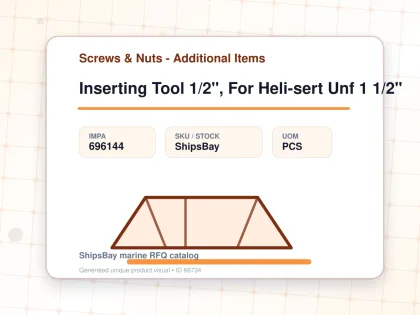 Inserting Tool 1/2", For Heli-sert Unf 1 1/2" - Screws & Nuts - Additional Items - IMPA 696144 - UOM PCS