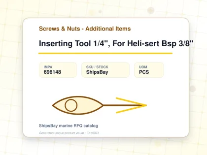 Inserting Tool 1/4", For Heli-sert Bsp 3/8" - Screws & Nuts - Additional Items - IMPA 696148 - UOM PCS