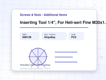 Inserting Tool 1/4", For Heli-sert Fine M30x1.5 - Screws & Nuts - Additional Items - IMPA 696128 - UOM PCS