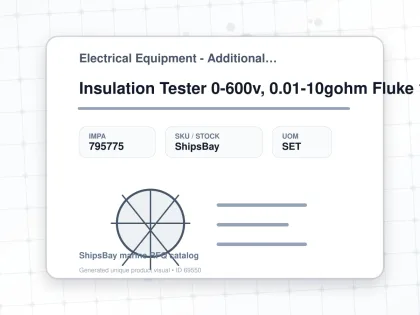Insulation Tester 0-600v, 0.01-10gohm Fluke 1507 - Electrical Equipment - Additional Items - IMPA 795775 - UOM SET