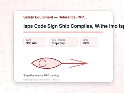 Isps Code Sign Ship Complies, W/the Imo Isps Code 450x900mm - Safety Equipment — Reference (IMPA) - IMPA 333140 - UOM PCS