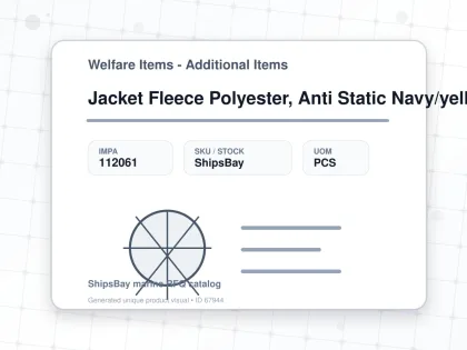 Jacket Fleece Polyester, Anti Static Navy/yellow Xl - Welfare Items - Additional Items - IMPA 112061 - UOM PCS