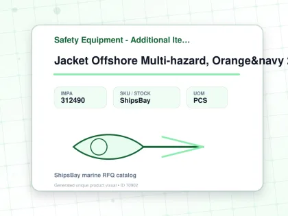 Jacket Offshore Multi-hazard, Orange&navy 2xl - Safety Equipment - Additional Items - IMPA 312490 - UOM PCS