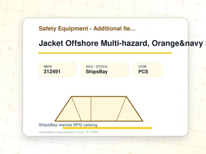 Jacket Offshore Multi-hazard, Orange&navy 3xl - Safety Equipment - Additional Items - IMPA 312491 - UOM PCS