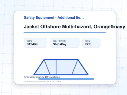 Jacket Offshore Multi-hazard, Orange&navy Xl - Safety Equipment - Additional Items - IMPA 312489 - UOM PCS