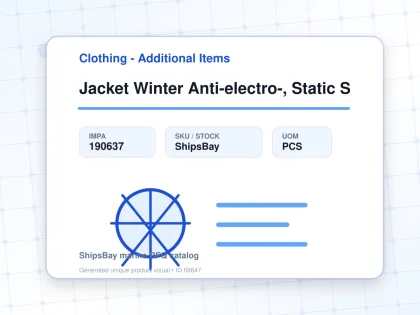Jacket Winter Anti-electro-, Static S - Clothing - Additional Items - IMPA 190637 - UOM PCS