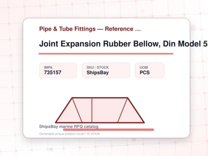 Joint Expansion Rubber Bellow, Din Model 5570 Nd600 L:200mm - Pipe & Tube Fittings — Reference (IMPA) - IMPA 735157 - UOM PCS