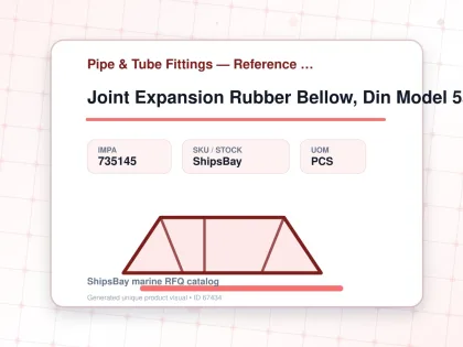 Joint Expansion Rubber Bellow, Din Model 5570 Nd65 L130-150mm - Pipe & Tube Fittings — Reference (IMPA) - IMPA 735145 - UOM PCS