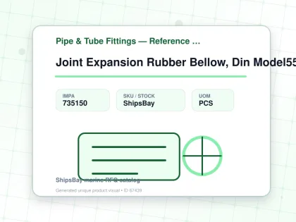 Joint Expansion Rubber Bellow, Din Model5570 Nd200 L130-150mm - Pipe & Tube Fittings — Reference (IMPA) - IMPA 735150 - UOM PCS