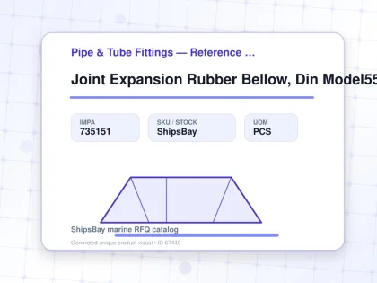 Joint Expansion Rubber Bellow, Din Model5570 Nd250 L130-150mm - Pipe & Tube Fittings — Reference (IMPA) - IMPA 735151 - UOM PCS