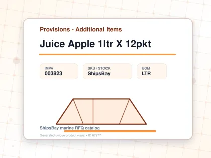 Juice Apple 1ltr X 12pkt - Provisions - Additional Items - IMPA 003823 - UOM LTR