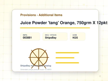 Juice Powder 'tang' Orange, 750grm X 12pkt - Provisions - Additional Items - IMPA 003881 - UOM KGS