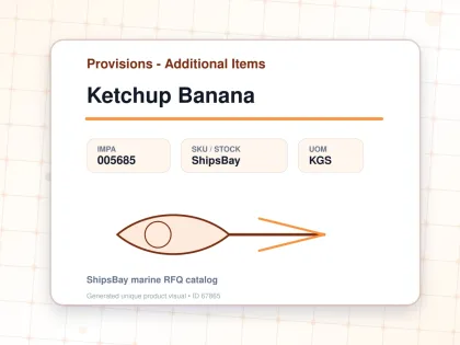 Ketchup Banana - Provisions - Additional Items - IMPA 005685 - UOM KGS